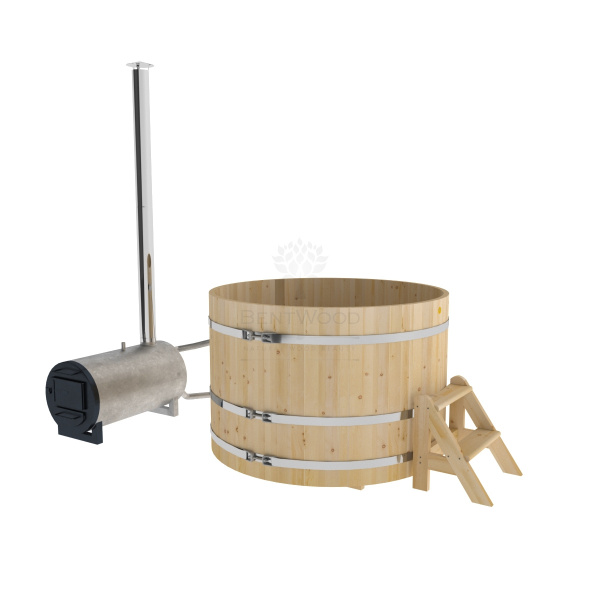 Фурако из кедра D=1.5 с наружной печкой.